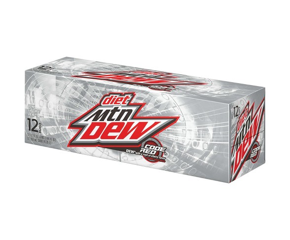 Diet Mountain Dew Code Red Soda - 12pk/12 fl oz Cans