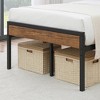 Whizmax Twin Size Modern Platform Bed Frame with Wood Headboard and Storage Space Under Frame, Metal Slats Support, Noise Free, Easy Assembly - 3 of 4