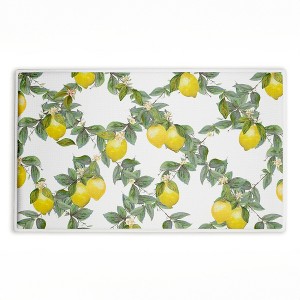 Stupell Industries Kitchen Lemony Stripes Printed Plush Bathroom Floor Mat, design by Anna Quach - 1 of 4