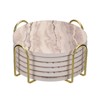 Unique Bargains Holds Multiple Coasters Metal Storage Rack for Both Round and Square 2 Pcs - 4 of 4