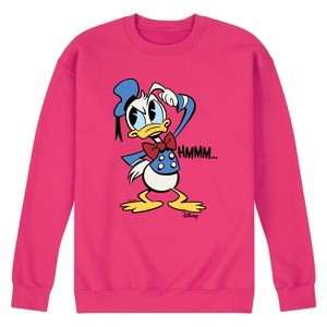Men's - Disney - Donald Duck Thinking Graphic Fleece Sweatshirt - 1 of 4
