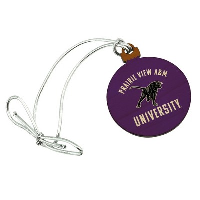 Prairie View A&M Panthers Logo Mini Small Tiny Wood Christmas Tree Holiday Ornament