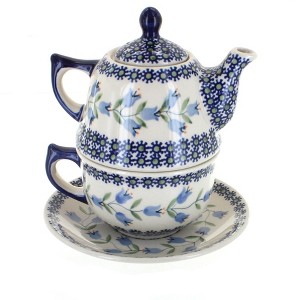 Blue Rose Polish Pottery C027 Manufaktura Tea for One - 1 of 2