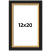 PosterPalooza | Embellished Brown Picture Frame - UV Acrylic, Foam Board Backing, Hanging Hardware - 2 of 4