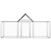 VidaXL Chicken Coop 9.8 ft.x3.3 ft.x4.9 ft. Galvanized Steel - 2 of 4
