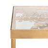 Leilani Palm Leaf Desk - Gold Leaf/Glass - Safavieh - 2 of 4