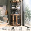 Aheaplus Corner Buffet Bar Cabinet with Top Hutch&Storage Shelves - 3 of 4