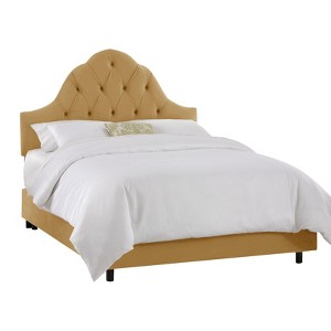 Toulouse Velvet Bed - Honey - Full - Skyline Furniture