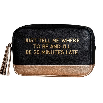 20 Minutes Late Cosmetic Bag Faux Leather