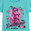 Girls' - Mattel - Draculaura Spider Web Icons Fitted Short Sleeve Graphic T-Shirt - 2 of 4
