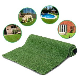 NAYSAYE 3' x 16' Premium Artificial Turf Mat with Drainage Holes for Indoor Outdoor Pet Areas Garden Lawn Patio, Green - 1 of 4