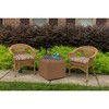 Casual Cushion Stripe Sunbrella Fabric 1-Piece Indoor/Outdoor Wicker Seat Pad Cushion, 19.5"W x 19.5"L - 2 of 4