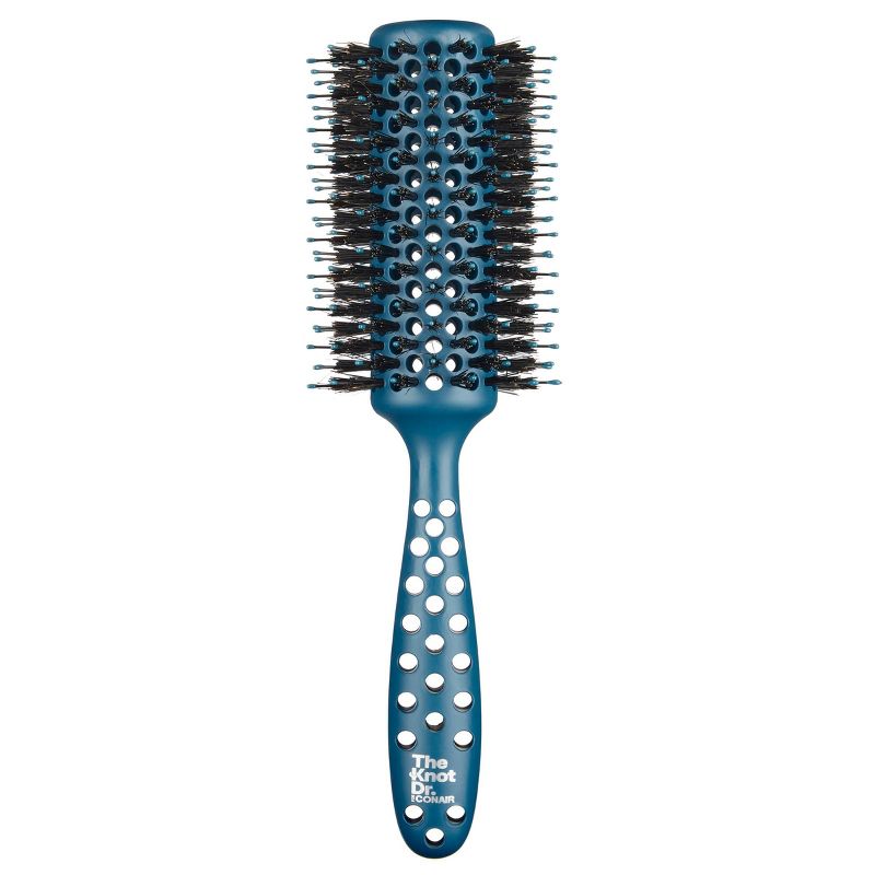 The Knot Dr. for Conair Vented Nylon &#38; Boar Bristle Round Hair Brush - All Hair - Pink, 4 of 8