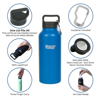 Bahama Blue 32oz Stainless Steel Insulated Water Bottle