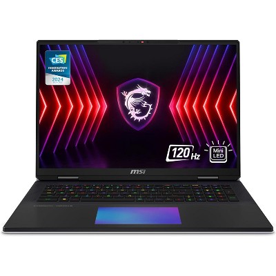MSI Titan 18 HX 18” 120Hz MiniLED UHD+ Gaming Laptop: Intel Core i9-14900HX, Geforce RTX 4090, 128GB DDR5, 4TB SSD, Win 11 Pro: Black A14VIG-036US