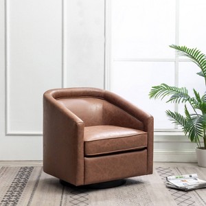 Classic Swivel Barrel Chair - WOVENBYRD - 1 of 4