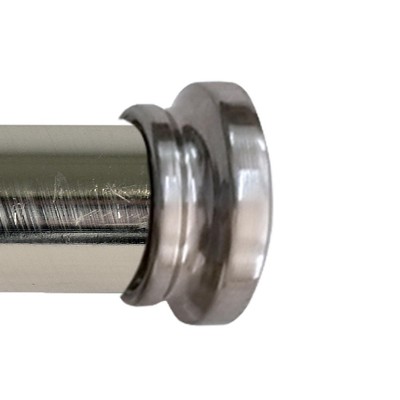 Versailles Imperial Corona Steel Heavy Duty Curtain Rod Set for Windows Brushed Nickel