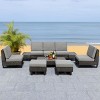 Dumont 6 Pc Living Set - Indoor/Outdoor - PAT7732 - Grey/Grey - Safavieh - 3 of 4
