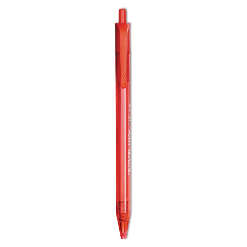 Paper Mate InkJoy 100 RT Retractable Ballpoint Pen 1mm Red Dozen 1951252, 2 of 6