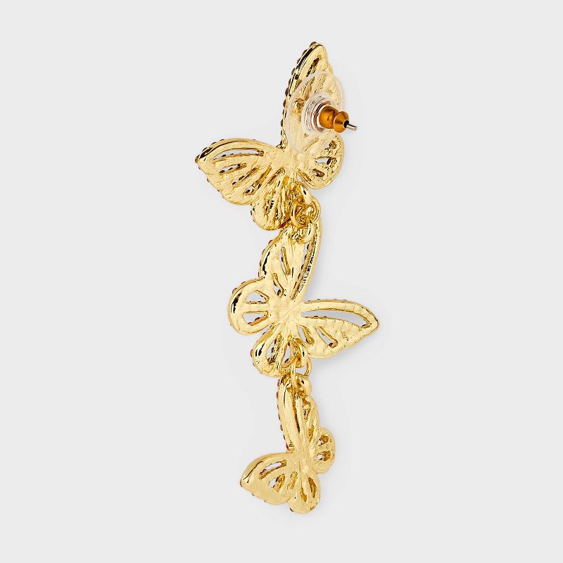 SUGARFIX by BaubleBar Butterfly Three Drop Earrings, 2 of 5