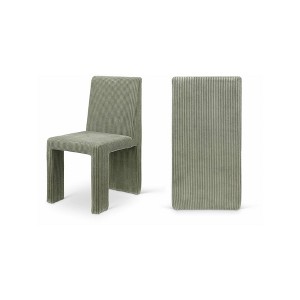 Meridian Furniture,Benson Microsuede Corduroy Fabric Dining Chair, Set of 2 - 1 of 4