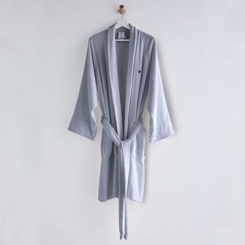 Clean Design Home Low-Lint Terry Blue Small Bath Robe