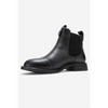 Sidney - Black Genuine Leather Buckled Elastic Chelsea Boot (Women) | Forever & Always Shoes - 4 of 4