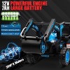 12V 3 in 1 Kids Ride On Excavator & Tractor with Detachable Trailer, Kids Electric Vehicles with Remote Control, Digger, LED Lights, Music - 2 of 4
