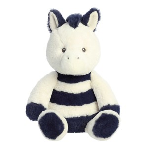 ebba Large Zipz Zebra Contemporary Jungle Vibrant Baby Stuffed Animal White 13" - 1 of 4