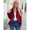 Clearlove Women's Long Sleeve Velvet Blazer with Cascading Ruffle Detail Single Button Closure - 4 of 4