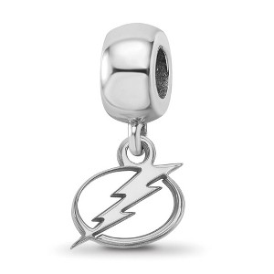 Black Bow Jewelry Sterling Silver Tampa Bay Lightning NHL Bead Charm - 1 of 4