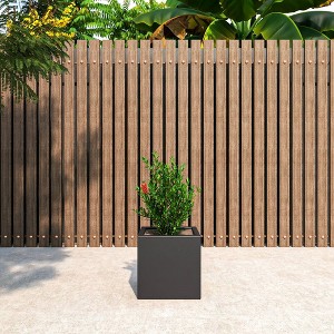 LeisureMod Fern Fiberstone Square Planter Pot for Indoor and Outdoor Use - 1 of 4