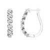 GILDED Lab-Grown Diamond Hinged Hoop Earrings in Sterling Silver - 3 of 4