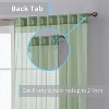 HLC.ME Lauren Semi Sheer Light Filtering Transparent Pocket Top & Back Tab Lightweight Window Curtain Panels, Set of 2 - 2 of 4