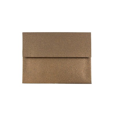 JAM Paper A2 Metallic Invitation Envelopes 4.375 x 5.75 Stardream Bronze GCST602I