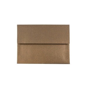 JAM Paper A2 Metallic Invitation Envelopes 4.375 x 5.75 Stardream Bronze GCST602I - 1 of 2