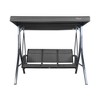 Kozyard Brenda 3-Seats Patio Swing Chair Outdoor Porch Swing Glider with Adjustable Canopy Side Pouches for Garden Poolside Backyard - 4 of 4