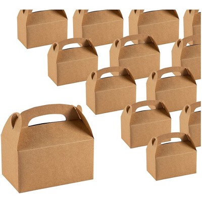 Blue Panda 24-Pack Treat Boxes Paper Party Favors, Brown Kraft Favor Boxes Gift Box 6 x 3.3 x 3.6