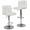 NicBex Bar Stools Set of 2 Adjustable Faux Leather Swivel Counter Stool, Dining Chair with Back for Bar, Kitchen - 2 of 4