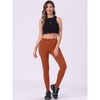 INSPIRE CHIC Women's Printed Stripe High Waist Elastic Waistband Yoga Stirrup Pants - 2 of 4