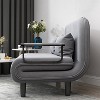 TiramisuBest Convertible Sleeper Sofa Bed with Adjustable Backrest&Pillow,Fabric Recliner for Small Spaces/Dorm/Apartment/Office(Gray) - 2 of 4