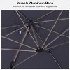 PURPLE LEAF Deluxe Aluminum Outdoor Patio Umbrella Square Cantilever Umbrellas - 3 of 4