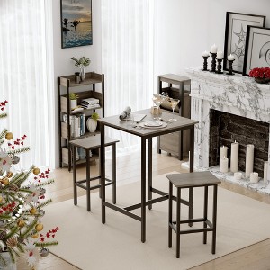 3-Piece Bar Height Dining Set with a Table and 2 Bar Stools - 1 of 4