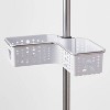 Steel L Shaped Tension Pole Caddy Chrome - Made By Design 1 ct