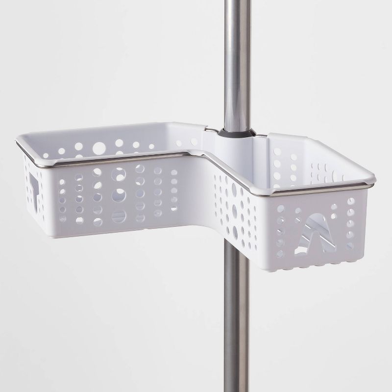 Steel Corner L Shaped Tension Pole Caddy Chrome - Room Essentials&#8482;, 4 of 6
