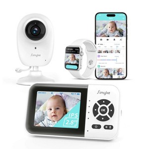 Simyke Smart Baby Monitor: 1080P Camera + 2.8” LCD Display, Smartwatch Connectivity - 1 of 4