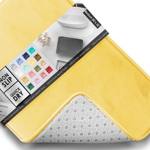 Hearth & Harbor Bathroom Rugs, Ultra Soft Velvet Memory Foam Bath Mats with PVC Backing - 1 of 4