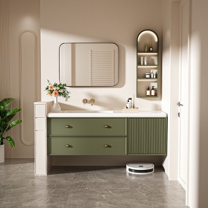 Rectangular Framed Tempered Glass Wall-Mounted Bathroom Vanity Mirror - 1 of 4