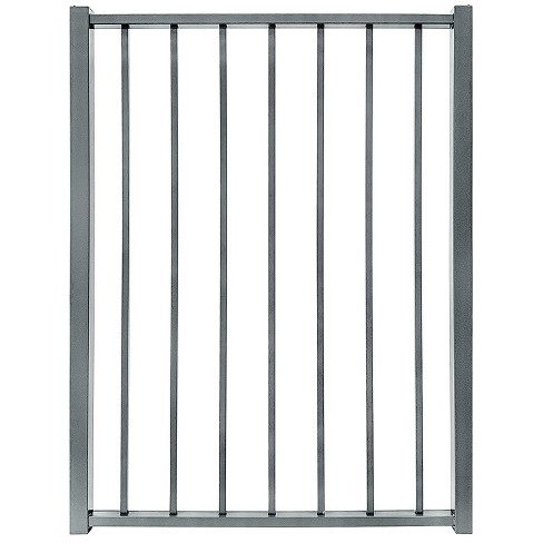 Stratco Sc 10763 Outdoor Powder Coated Metal 3 Feet 2 Inches X 4 Feet Ezi Fence Picket Fence Panel Easy Installation Fence In A Box System Gray Target