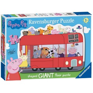 Ravensburger Peppa Pig London Bus Giant Floor Puzzle 24pc - 1 of 2